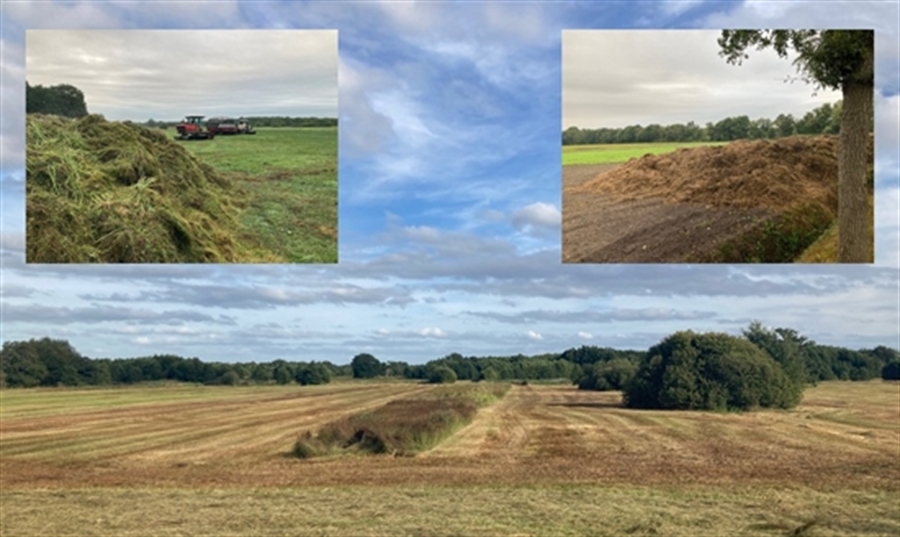 Het gemaaide gras wordt op akkers ondergewerkt om het organisch stof gehalte van de bouwvoor op peil te houden.