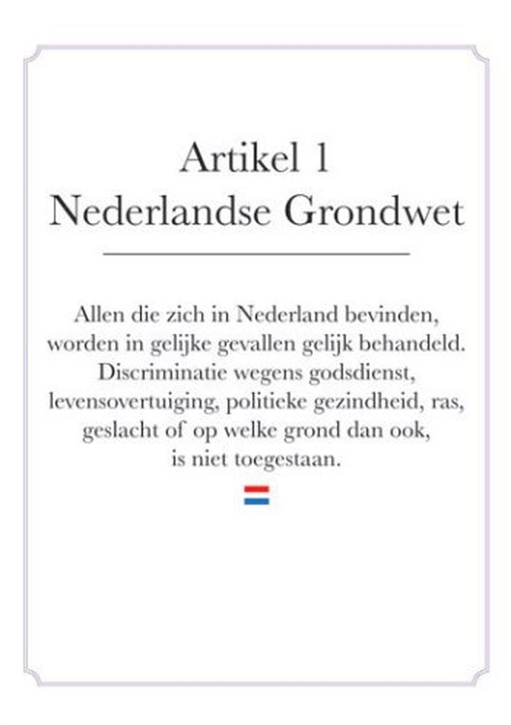 Artikel 1 Nederlandse Grondwet